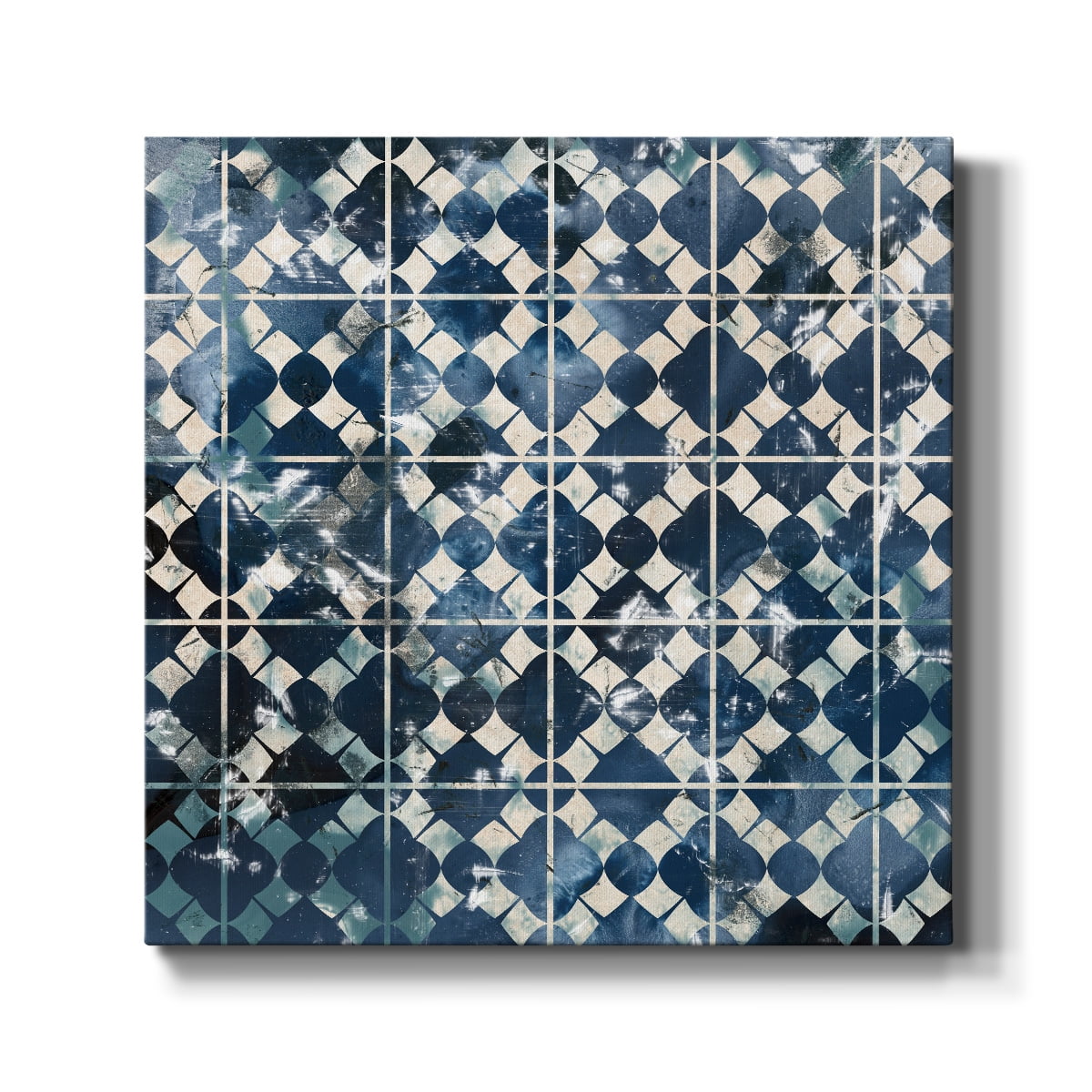 Wexford Home Tile-Dye V-Premium Gallery Wrapped Canvas, 32" x 32" - Ready to Hang