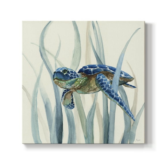 Wexford Home Turtle in Seagrass II - 16" x 16" Gallery Wrapped Canvas, Ready to Hang