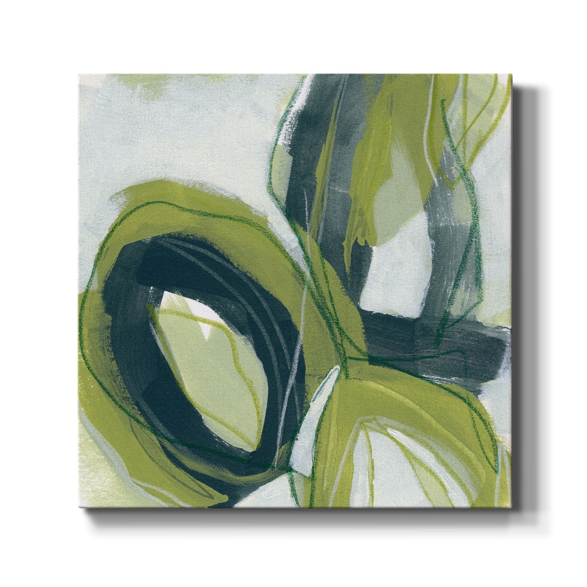 Wexford Home Verdigris Motion I-Premium Gallery Wrapped Canvas, 24" x 24" - Ready to Hang