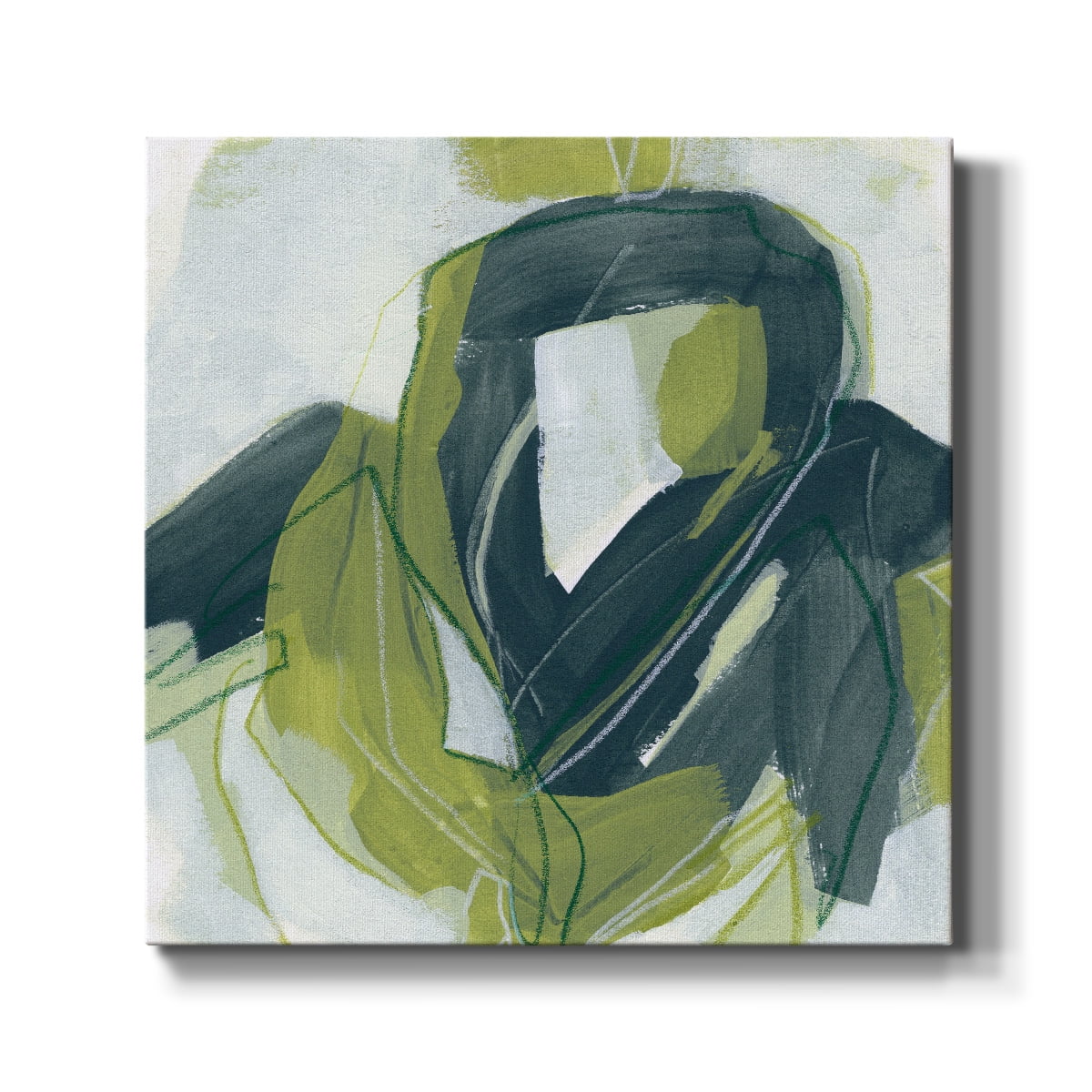 Wexford Home Verdigris Motion III-Premium Gallery Wrapped Canvas, 24" x 24" - Ready to Hang