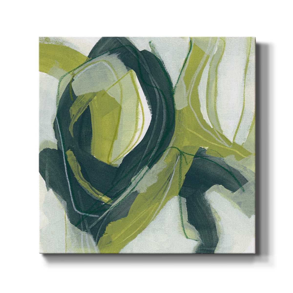 Wexford Home Verdigris Motion IV-Premium Gallery Wrapped Canvas, 24" x 24" - Ready to Hang