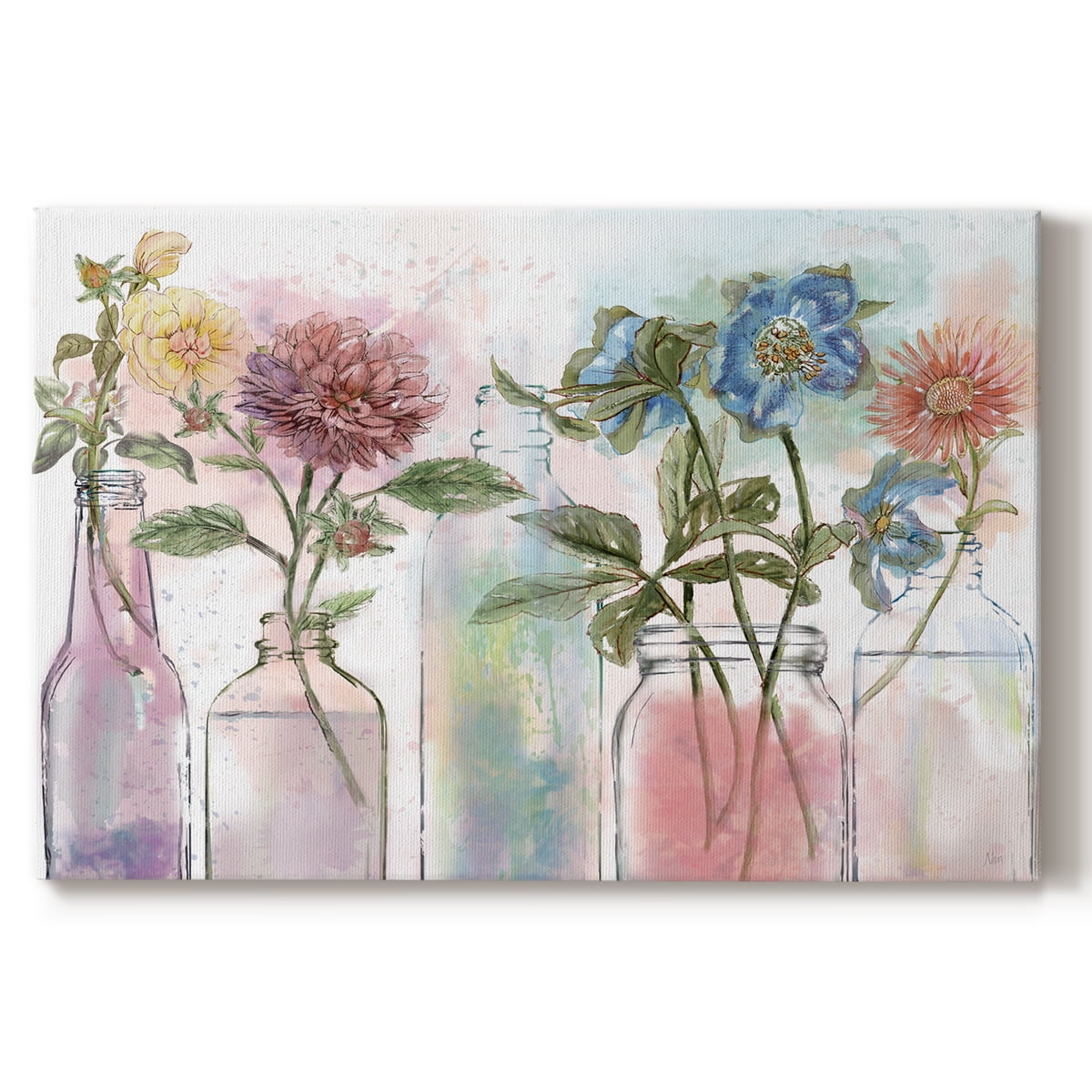Wexford Home Vintage Bottle Collection - 18" x 27" Gallery Wrapped Canvas, Ready to Hang