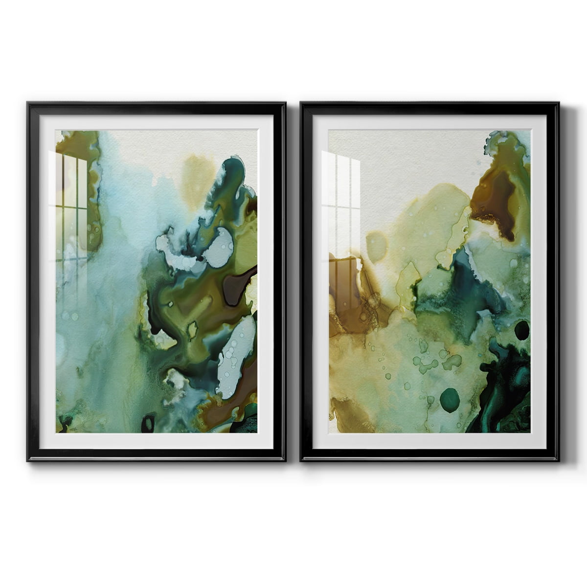 Wexford Home Water and Earth I Premium Framed Print, 18.5" x 24.5" - Ready to Hang, Black (Set of 2)