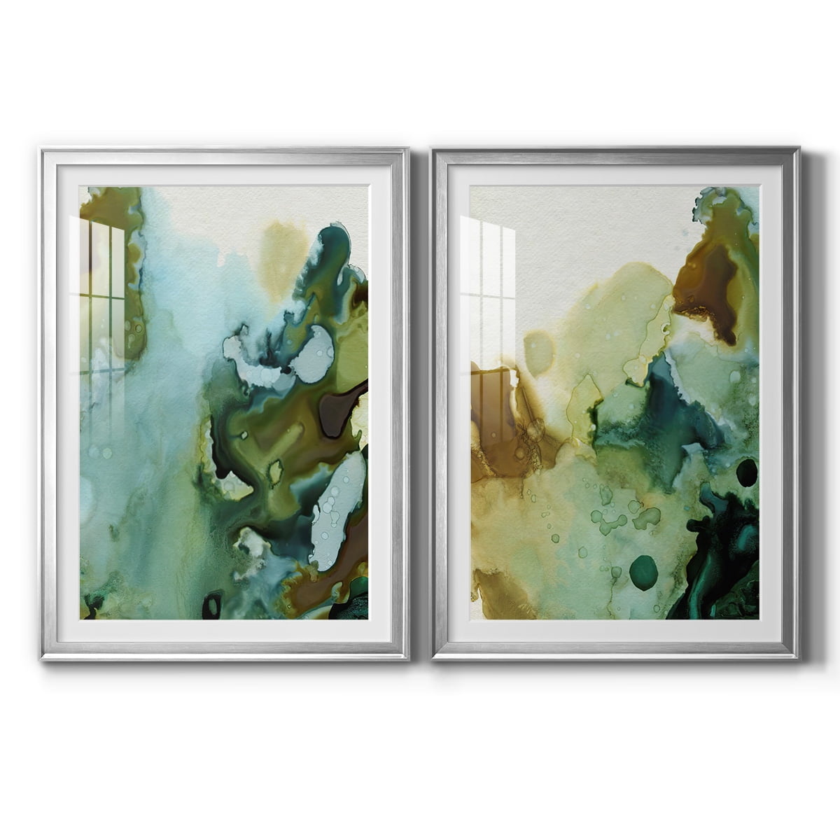 Wexford Home Water and Earth I Premium Framed Print, 18.5" x 24.5" - Ready to Hang, Silver (Set of 2)