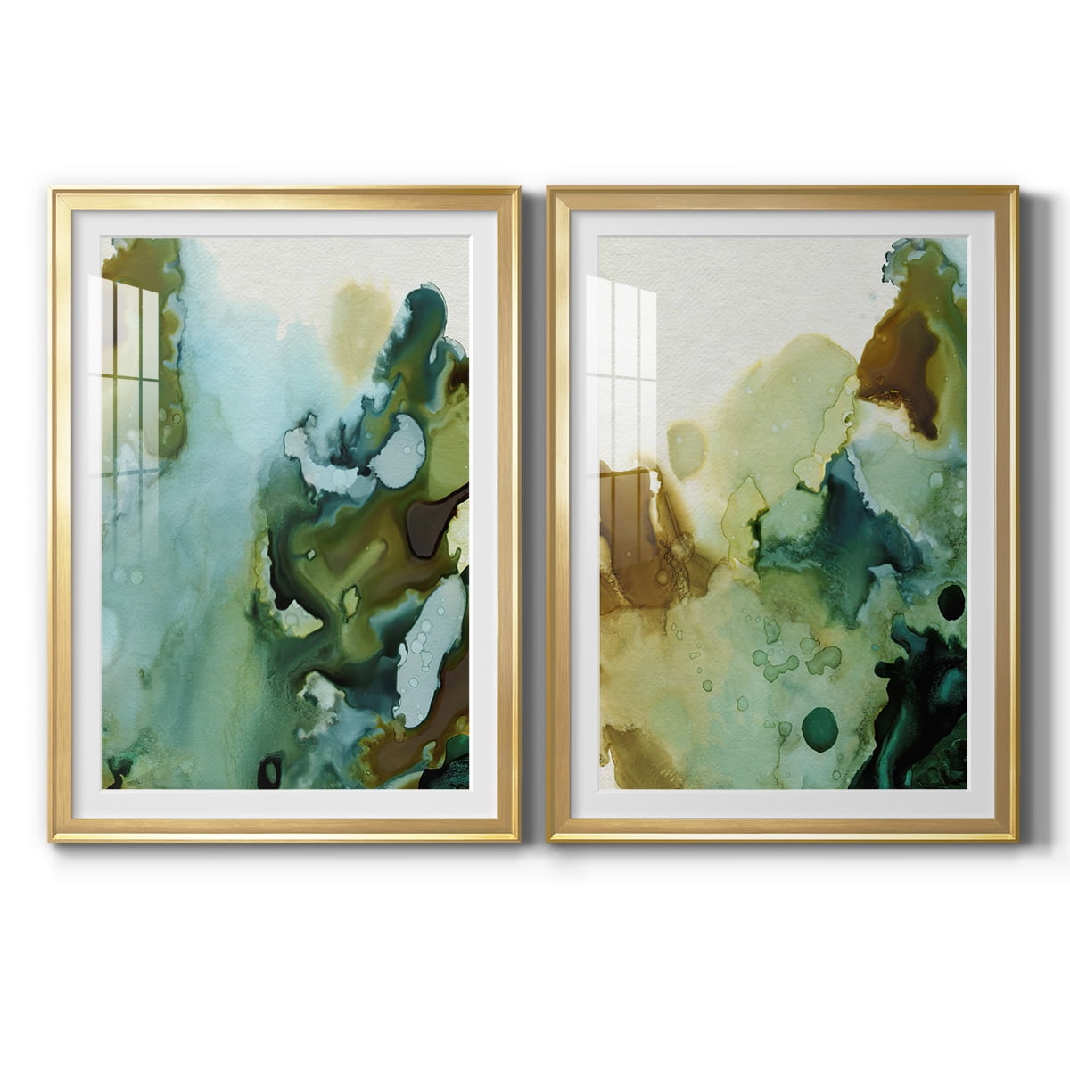 Wexford Home Water and Earth I Premium Framed Print, 26.5" x 36.5" - Ready to Hang, Gold (Set of 2)