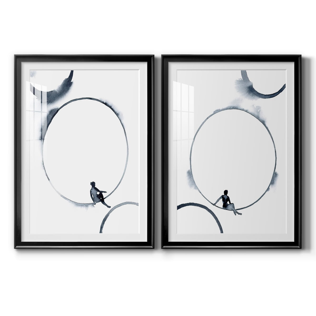 Wexford Home Woman in the Moon I Premium Framed Print, 18.5" x 24.5" - Ready to Hang, Black (Set of 2)