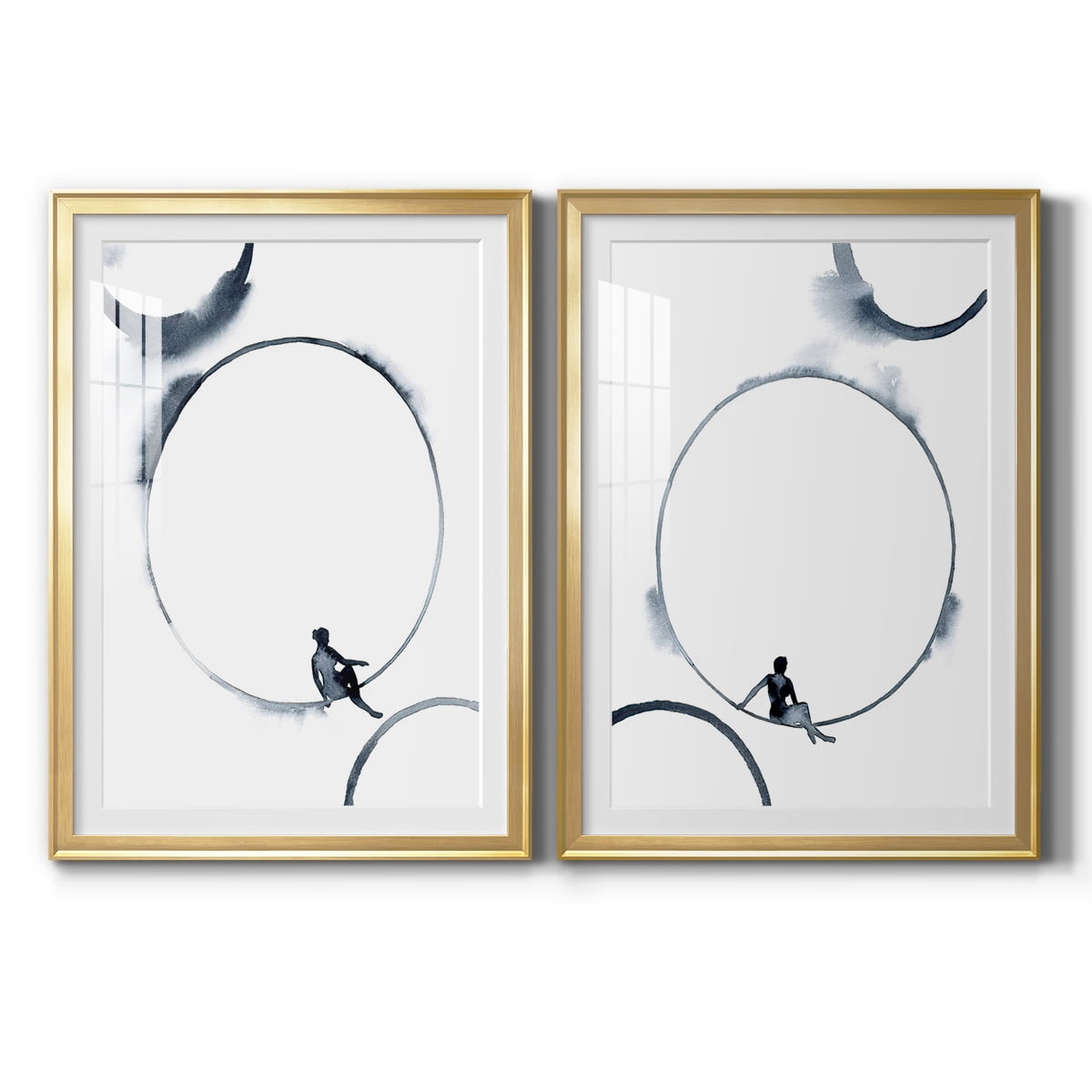 Wexford Home Woman in the Moon I Premium Framed Print, 26.5" x 36.5" - Ready to Hang, Gold (Set of 2)