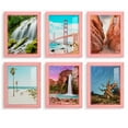 thumbnail image 1 of Wexford Home Woodgrain 8" x 10" Sunset Pink Picture Frame (Set of 6), 1 of 6
