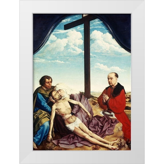 Weyden, Rogier van der 18x24 White Modern Wood Framed Museum Art Print Titled - Pieta