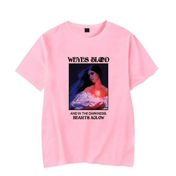 Weyes Blood and in the Darkness Hearts Aglow Tshirt Casual Short Sleeve Unique Tee