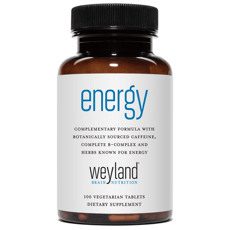 Weyland Brain Nutrition - Energy Supplement, 100 Vegetarian Tablets