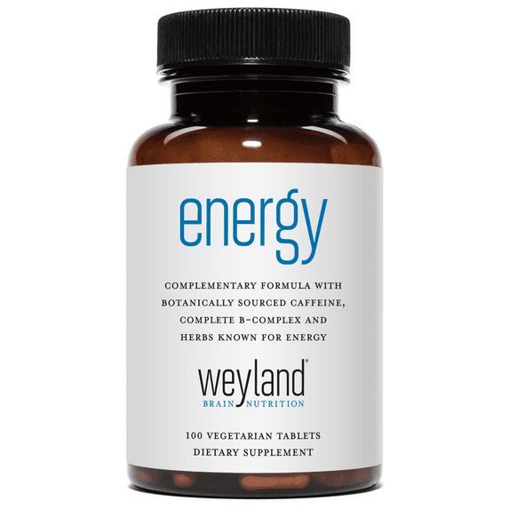 Weyland Brain Nutrition - Energy Supplement, 100 Vegetarian Tablets