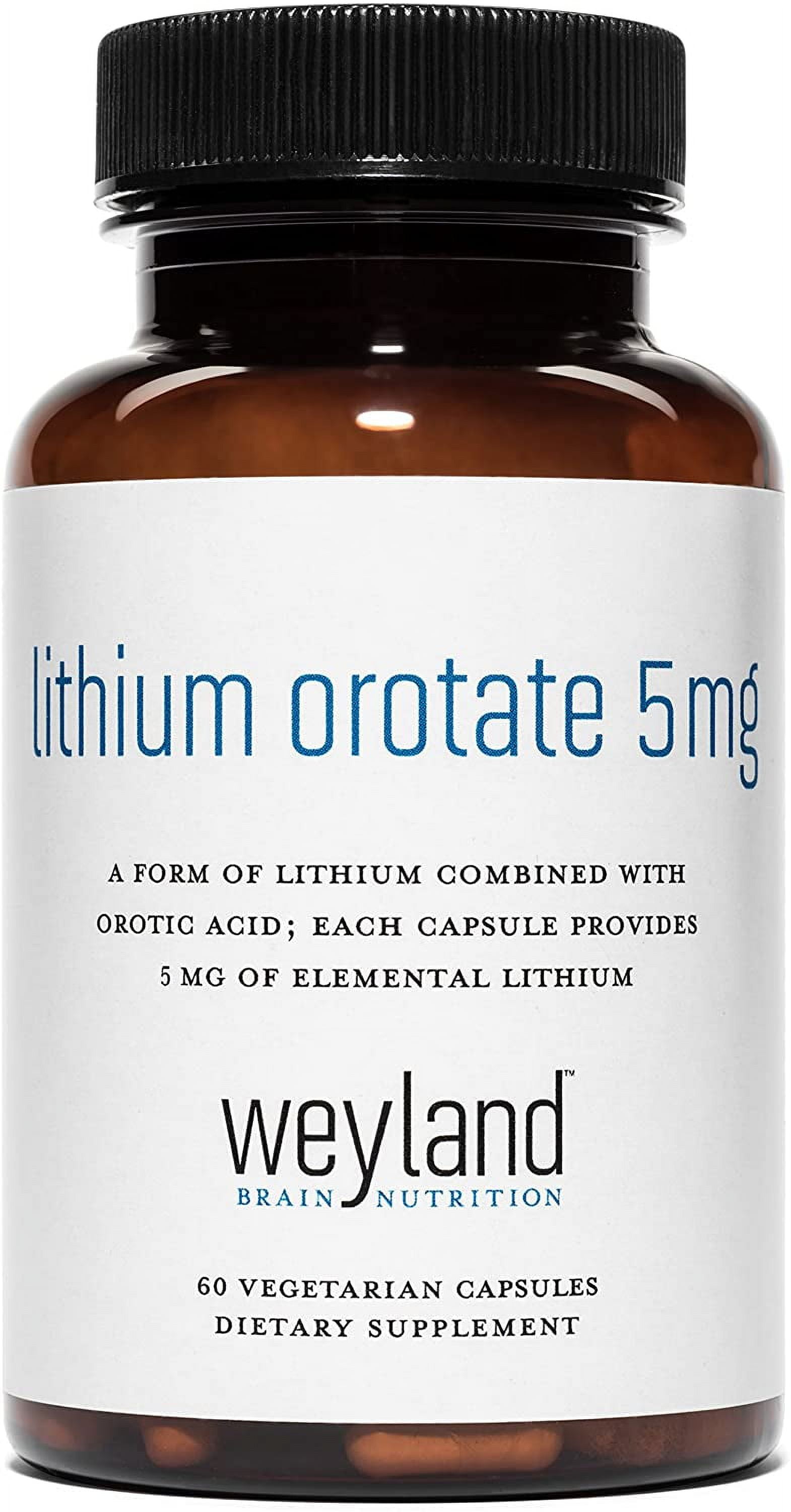 Vitamatic Lithium Orotate – 5 Mg, 240 Veggie Capsules – Mood Support Supplement