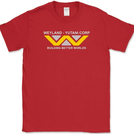 Weyland-Yutani Corporation T-Shirt Funny Aliens Movie Humor Graphic Tee - Red, S