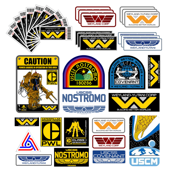 Weyland-Yutani Sticker Mega-Bundle - 39 Vinyl Stickers - Nostromo