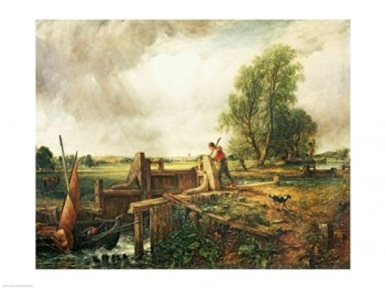 Weymouth Bay with Approaching Storm Canvas Art - John Constable (36 x 24)