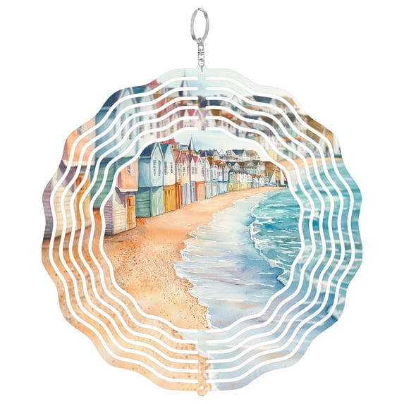 Weymouth Dorset Coast 3D Wind Spinner Stainless Steel Kinetic Art Coastal Garden Decor Jurassic Coast Gift