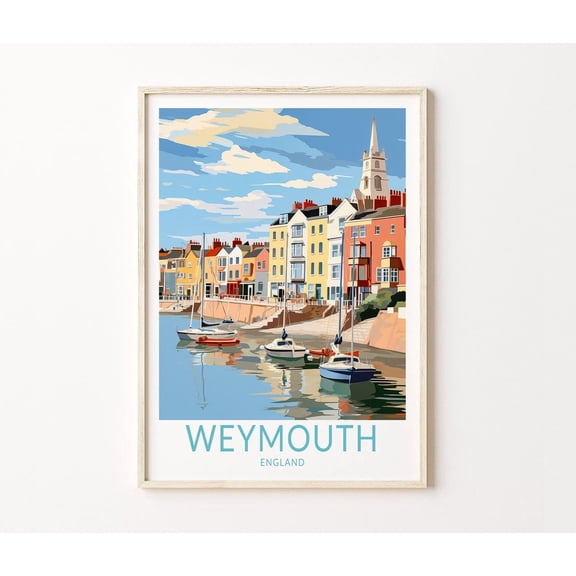 Weymouth Dorset England Travel Print Weymouth Dorset Poster Print London Wall Art Weymouth United Kingdom Wall Decor Home Decor Office Wall Art