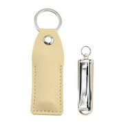 Weyolgo Portable Nail Clippers Stainless Steel Foldable Nail With Leather Case, Ultra Slim Travel Design