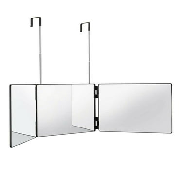 Weyolog Makeup Mirror 3 Way Hair Clipper 360 Three Fold Height Adjustable Telescopic Hook Used for Makeup and Hairstyle Design Makeup Mirror for Desk Travel Makeup Mirror