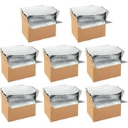 WgoodW  8 Pack Insulated Shipping Boxes with Aluminum Foil Liner,Thermal Insulation Cold Pack Shipping Boxes for Frozen, Reusable Styrofoam Cooler Box, Small Mailing Box, 12''x10''x7''