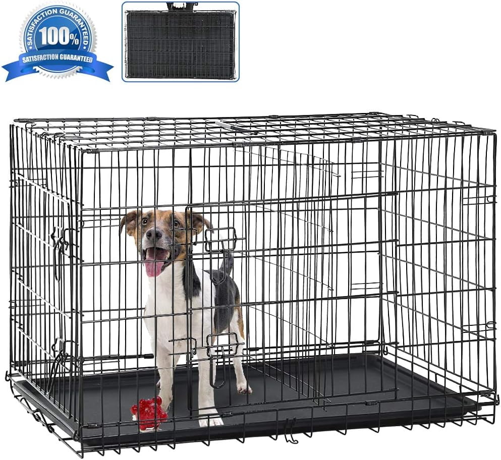 Photo inspiration: Dog Crate With Foldable Storage Panel Reference: Wgoodw Dog Crate Folding Portable Outdoor Large Two Door Metal