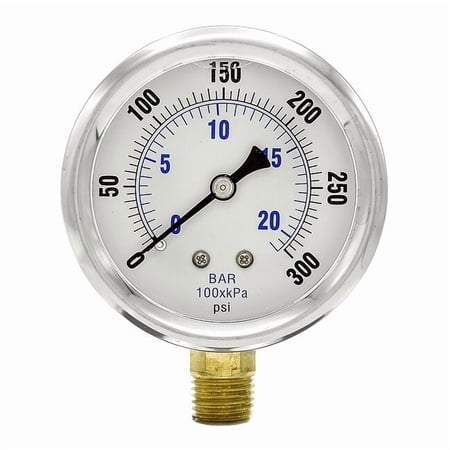 Wgtc Differential Pressure Gauge,0 to 300 psi 251L4PGW