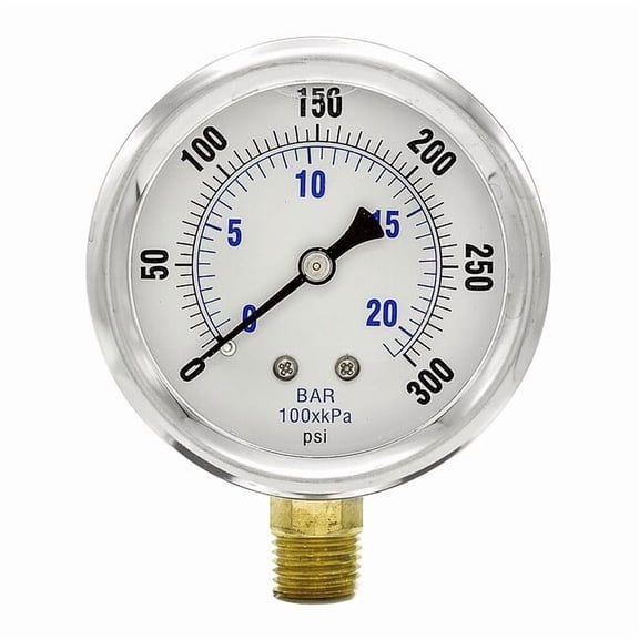 Wgtc Differential Pressure Gauge,0 to 300 psi 251L4PGW