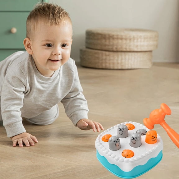Whack A Mole Toy for Kids - Cake Shape Hammer Game, Early Educational Hand-Eye Coordination Training, Parent-Child Interactive Toy for Toddlers Boys Girls