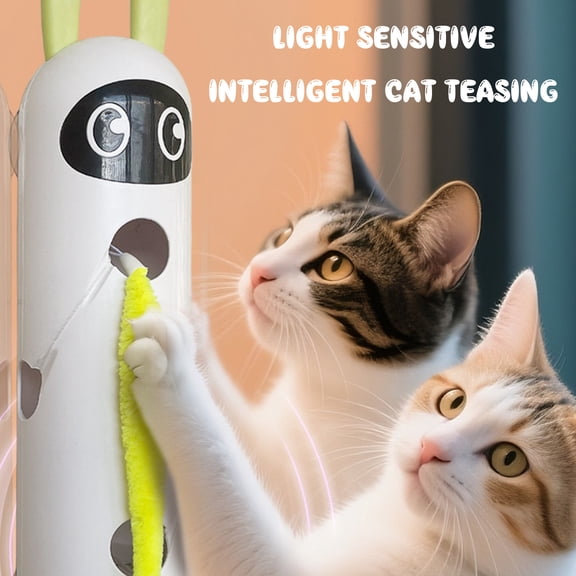 Whack a Worm Post Cat Toy, Caterpillar Cat Toy Interactive,Smart Motion Cat Toys with Worm Design,Funny Electric Automatic Wiggly Pet Toys,with Suction Cup,Replaceable Tail, Active Indoor Play