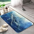 thumbnail image 1 of Whale 1178 Non-Slip Memory Foam Bath Rug: Absorbent, Quick-Dry, Machine Washable, Soft & Comfortable - S, 1 of 7