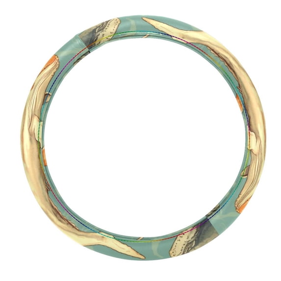 Whale 14.5 Inch Printing PVC Leather Steering Wheel Cover Car Wheel Covers Auto Accessories