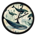 thumbnail image 1 of Whale 9.8 Inches Wall Clock, Silent Non-Ticking Round Digital Clock, Battery Operated, Easy to Read, Suitable for Bedroom Living Room Kitchen Bathroom Decoration, 1 of 6