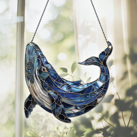 Whale Acrylic Suncatcher, Whale Ornaments Decor, Whale Gifts For Women Men, Whale Sun Catcher For Window Hanging, Gift For Whale Lovers