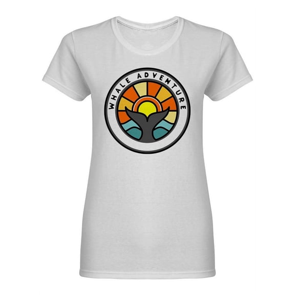 Whale Adventure Graphic Shaped T-Shirt Women -Image by Shutterstock, Female Medium