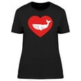 thumbnail image 1 of Whale And Heart Love T-Shirt Women -Image by Shutterstock, Female Large, 1 of 2