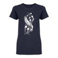 thumbnail image 1 of Whale And Jellyfish Shaped T-Shirt Women -Image by Shutterstock, Female Small, 1 of 2