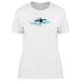 thumbnail image 1 of Whale And Watercolor T-Shirt Women -Image by Shutterstock, Female Small, 1 of 2