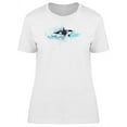 thumbnail image 1 of Whale And Watercolor T-Shirt Women -Image by Shutterstock, Female x-Large, 1 of 2