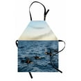 thumbnail image 1 of Whale Apron A Real Photo Image of Four Killer Whales coming out of the Sea Artwork Print, Unisex Kitchen Bib Apron with Adjustable Neck for Cooking Baking Gardening, Blue and Black, by Ambesonne, 1 of 3