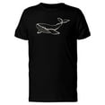 thumbnail image 1 of Whale B&W Silhouette Art T-Shirt Men -Image by Shutterstock, Male 4X-Large, 1 of 4