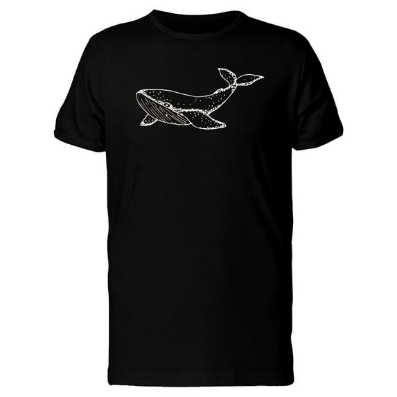 Whale B&W Silhouette Art T-Shirt Men -Image by Shutterstock, Male Small