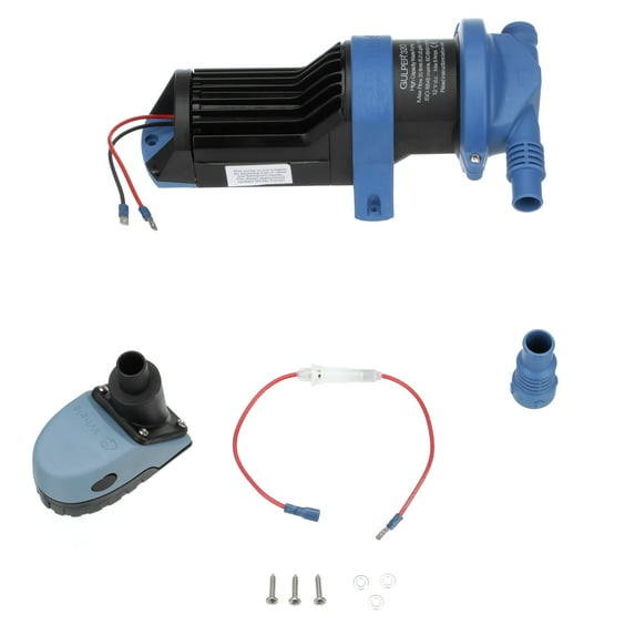 Whale BP2052 Gulper 320 Pump, Manages Gray Waste, 5.0 GPM Flow Rate, 12V DC, ¾ or 1 Inch Hose Connections,