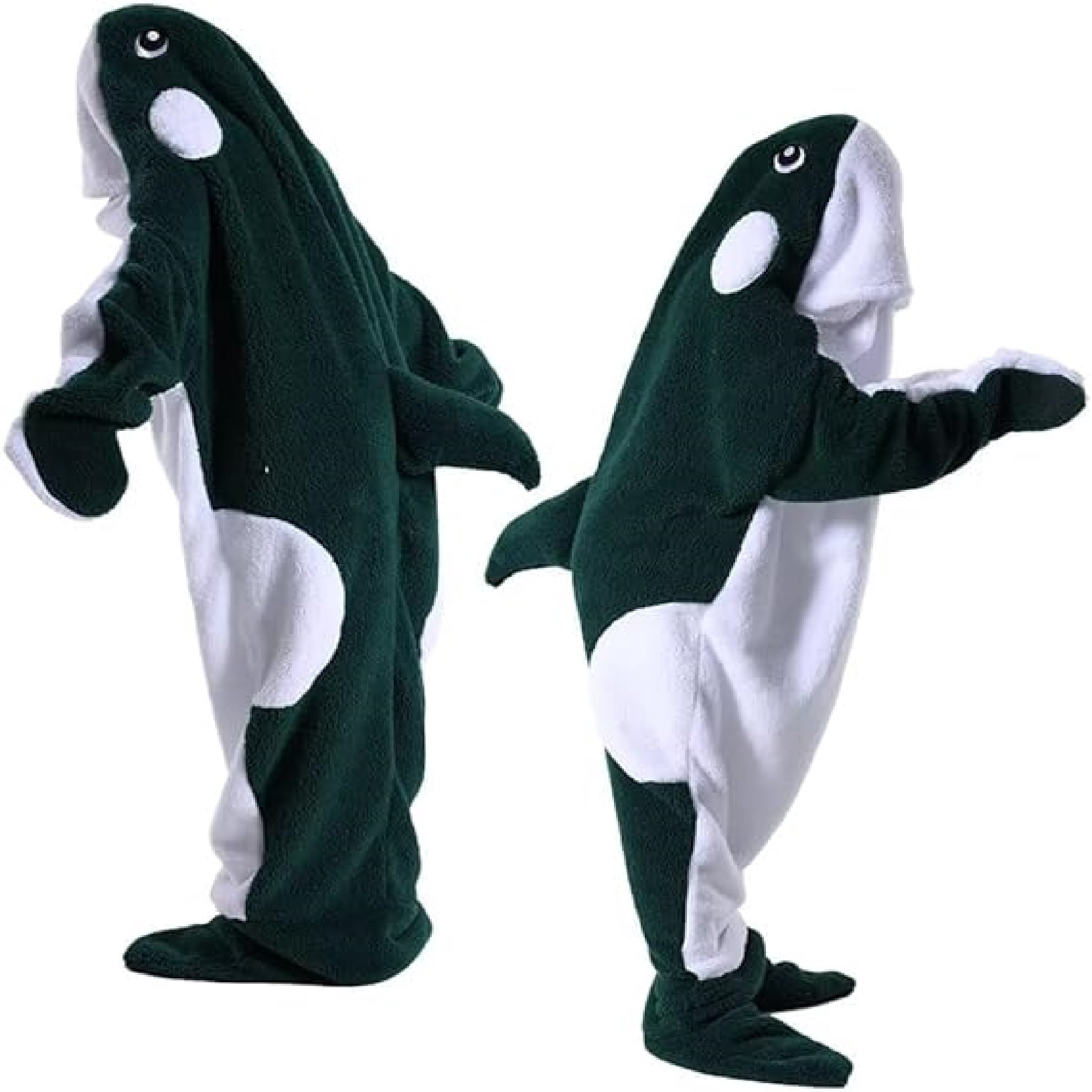 Whale Blanket Hoodies Whale Onesie Wearable Cartoon Blanket Soft Plush Whale Costume Pajamas Animals Sleeping Bag