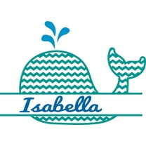 Whale Blowhole Whales Hole Animal Customized Wall Decal - Custom Vinyl Wall Art - Personalized Name - Baby Girls Boys Kids Bedroom Wall Decal Room Decor Wall Stickers Decoration Size (12x20 inch)