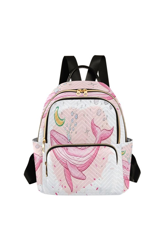 Whale Bubbles Travel Laptop Backpack Casual Daypack Lightweight Bookbag Compartment for Business