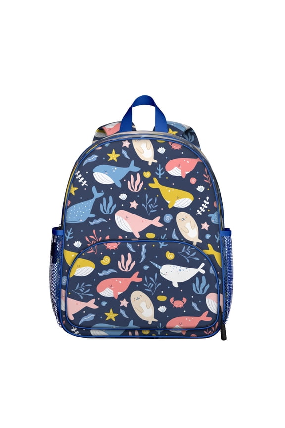 Student Backpack - Colorful Tropical Ocean Sea Life Backpack with Sturdy Water-Repellent Material and Comfortable Dual Shoulder Straps for School and Travel