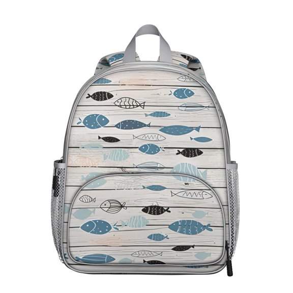 Whale Cartoon Student Backpack - Colorful Tropical Ocean Sea Life Backpack with Sturdy Water-Repellent Material and Comfortable Dual Shoulder Straps for School and Travel