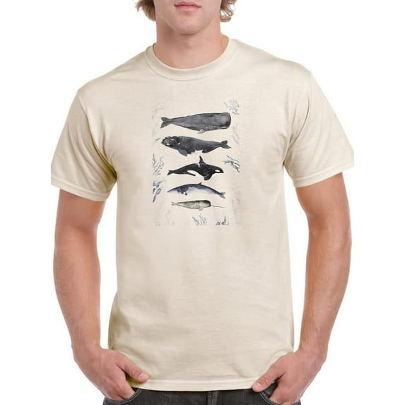 Whale Chart Collection B T-Shirt Men -Victoria Barnes Designs, Male XX-Large