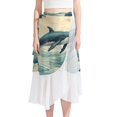 thumbnail image 1 of Whale Chic Chiffon Beach Dress & Skirt Set for Women - for Summer Days at the Beach, 1 of 6